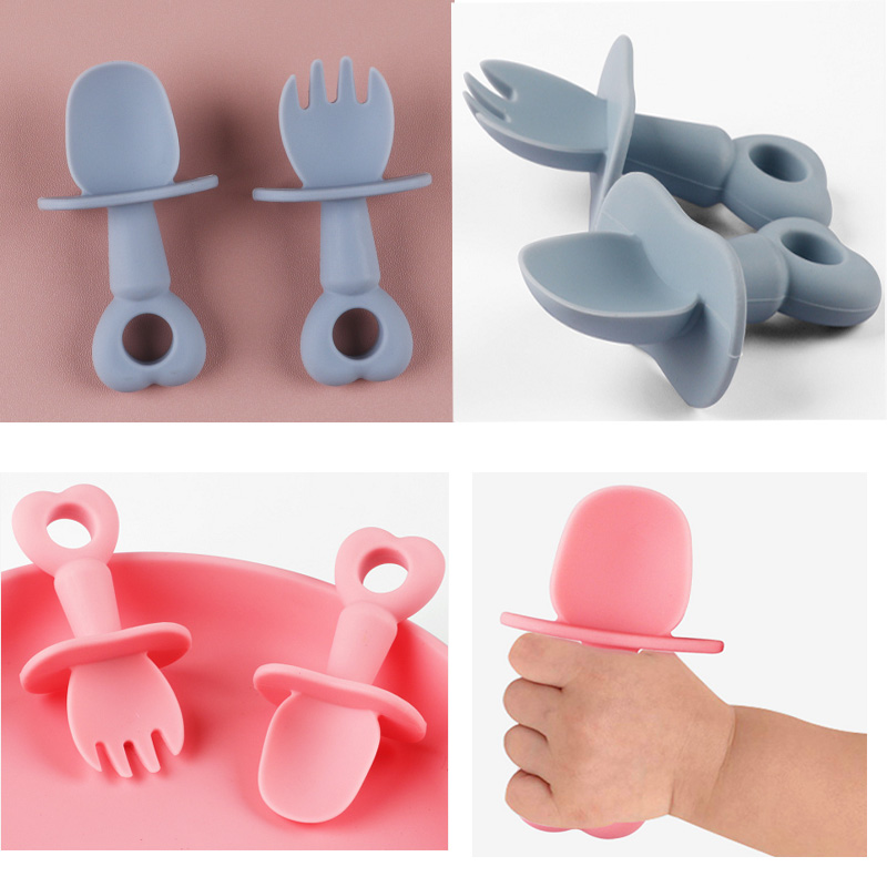 Cuillère créative en silicone en forme de cœur