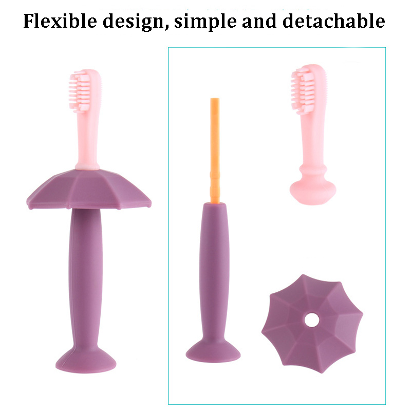 brosse à dents pour bébé en silicone sûre