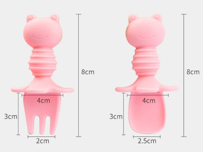 Cuillère fourchette en silicone sans BPA pour bébé