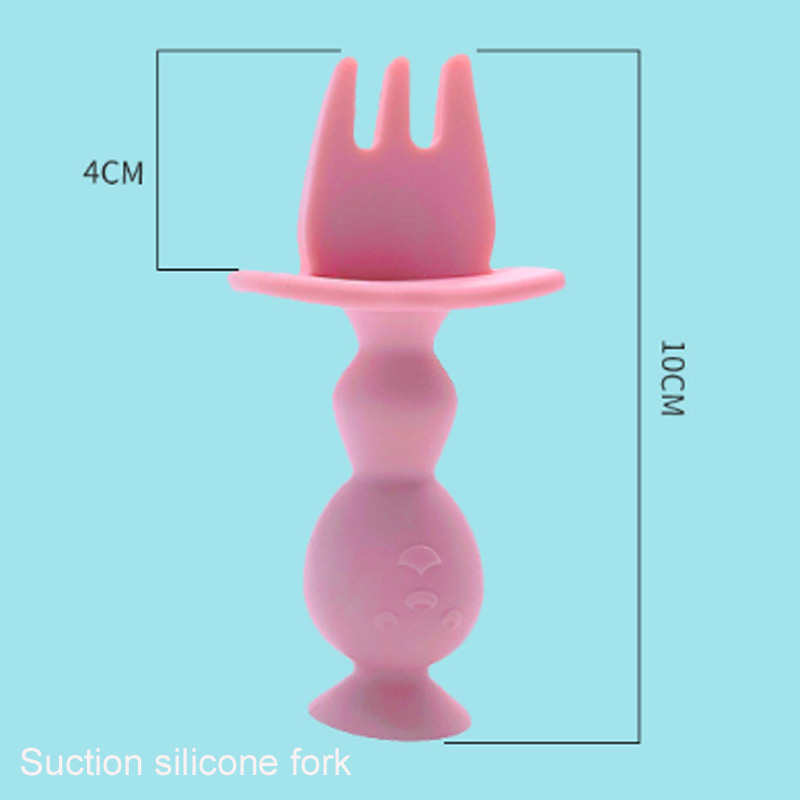 fourchette en silicone d'aspiration pour bébé