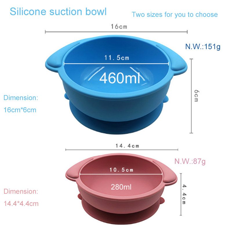 Bol à ventouse en silicone mignon pour bébé