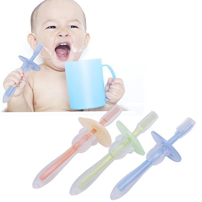 brosse à dents pour bébé en silicone sûre