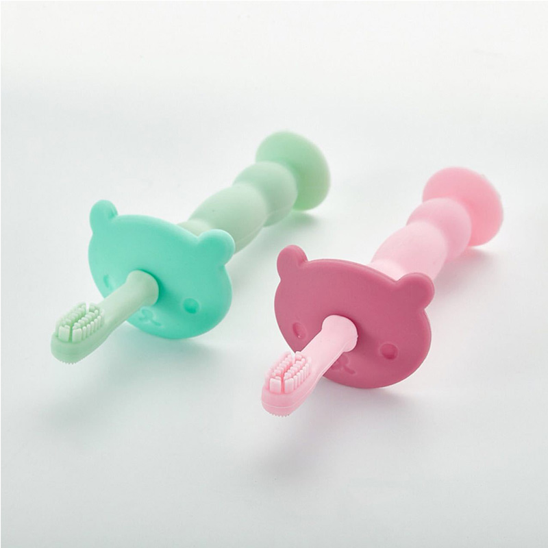 brosse à dents pour bébé en silicone sûre