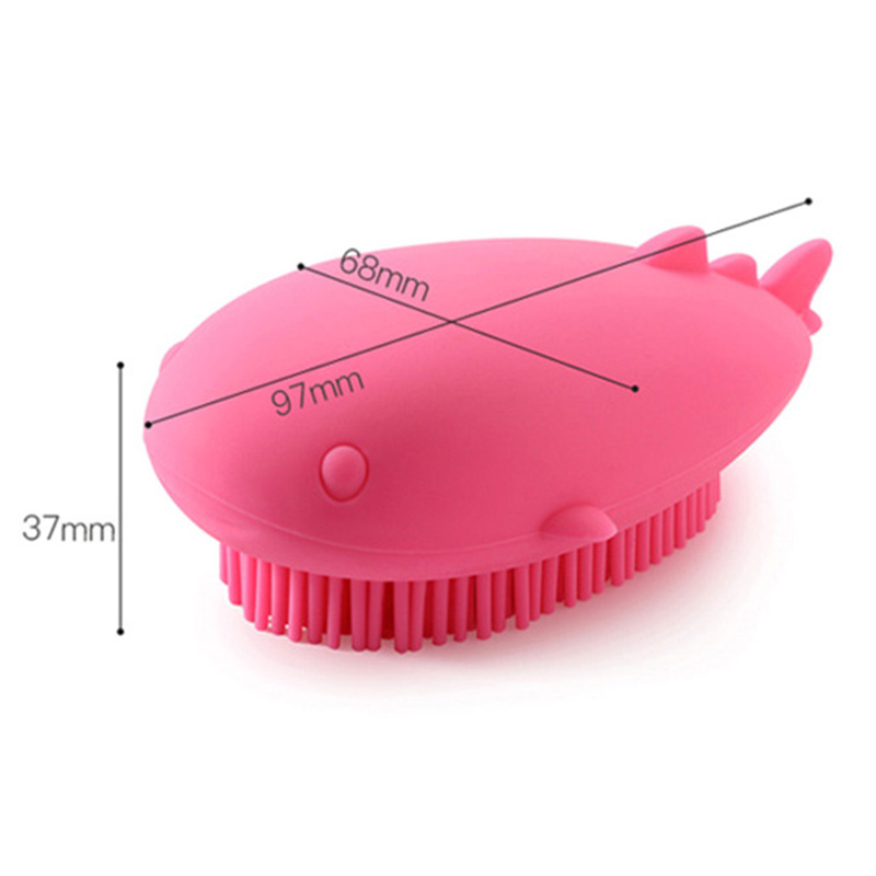 brosse de massage en silicone pour douche de bébé