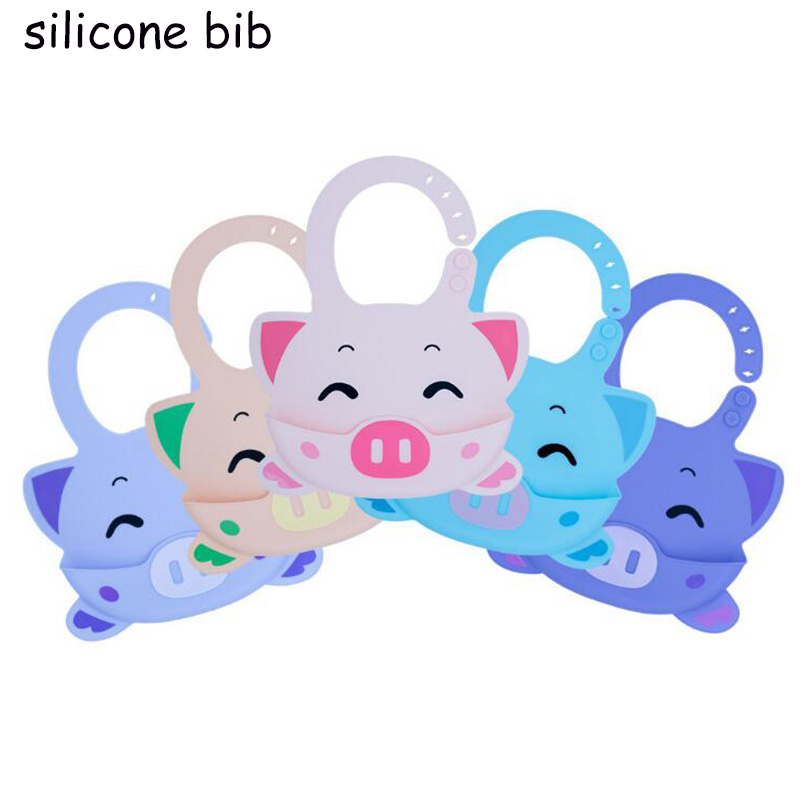 Bavoirs en silicone souple à grande poche