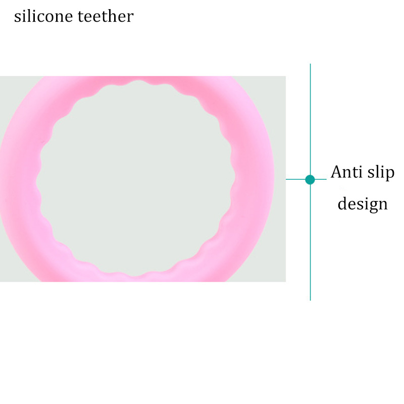 Anneau de dentition en silicone pour morsure de bébé