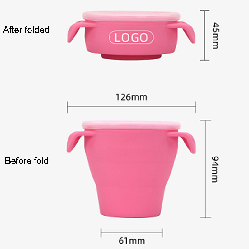 tasse en silicone pour bébé avec deux poignées