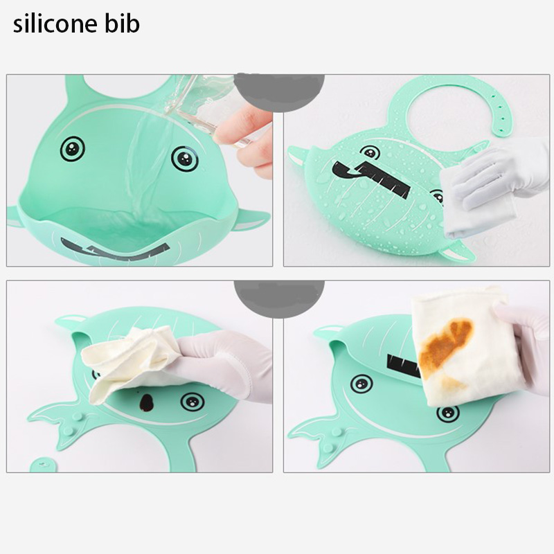 Bavoirs bébé en silicone imperméable