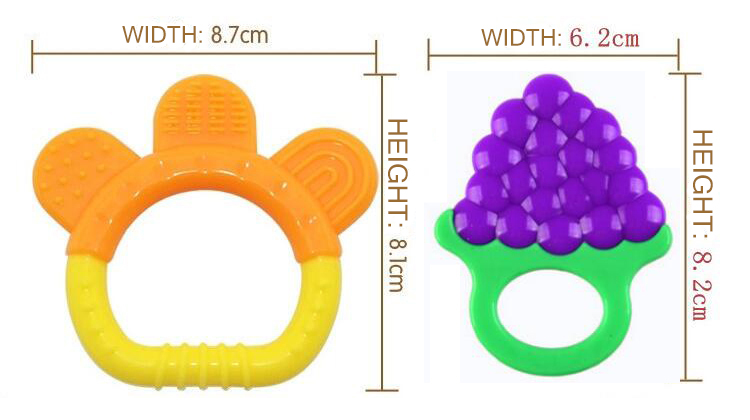 Anneau de dentition pour bébé en silicone de qualité alimentaire