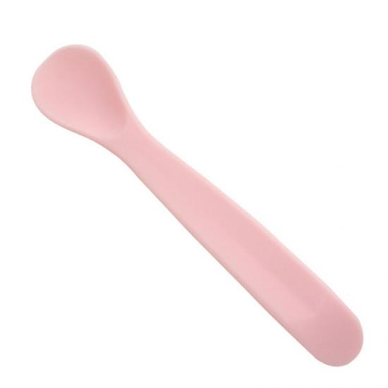 Cuillère d'entraînement en silicone souple pour bébé