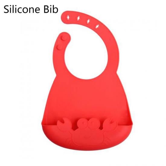 Bavoirs pour bébé en silicone imperméable de qualité alimentaire