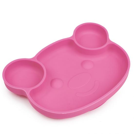 assiette en silicone avec aspiration pour enfants