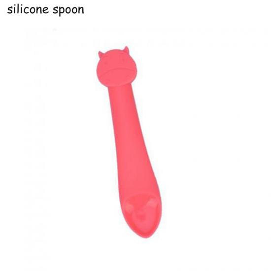 Cuillère d'entraînement en silicone souple pour bébé