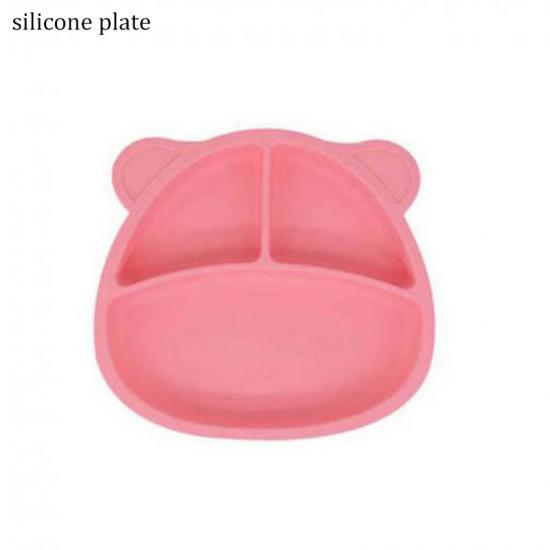 plaque divisée en silicone avec aspiration pour enfants