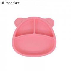 plaque divisée en silicone avec aspiration pour enfants