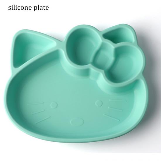 plaque divisée en silicone avec aspiration pour enfants