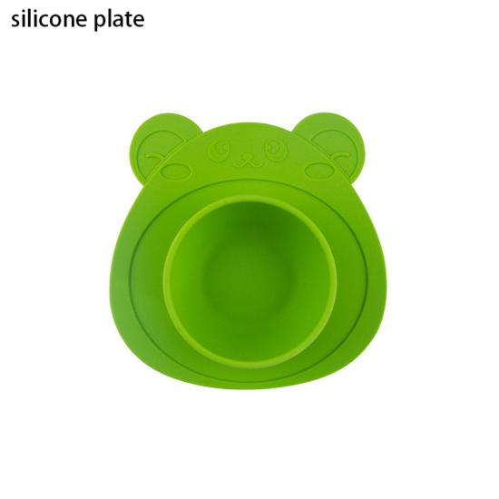 Bol de dessin animé en Silicone, aspiration incassable, pratique pour bébé, manger