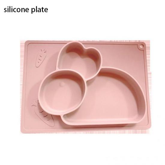 plaque divisée en silicone avec aspiration pour enfants