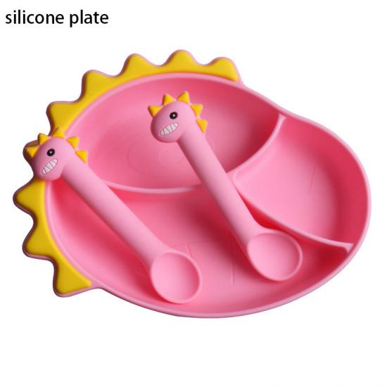 plaque divisée en silicone avec aspiration pour enfants